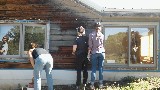 Colorado College Volunteers Refinishing the Spruce House 2016 - Mark Jacobi