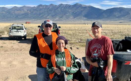 Cosmic Mark, Facilities Manager Mica, and Executive Director Crystal take a moment to pose for a lovely picture! Photo: Bill Moench